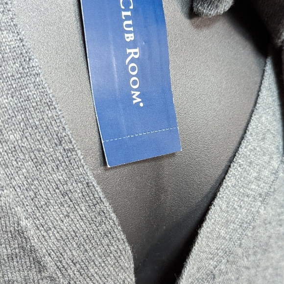 BNWT Club Room V neck Cardigan XXL Gray - Picture 6 of 7